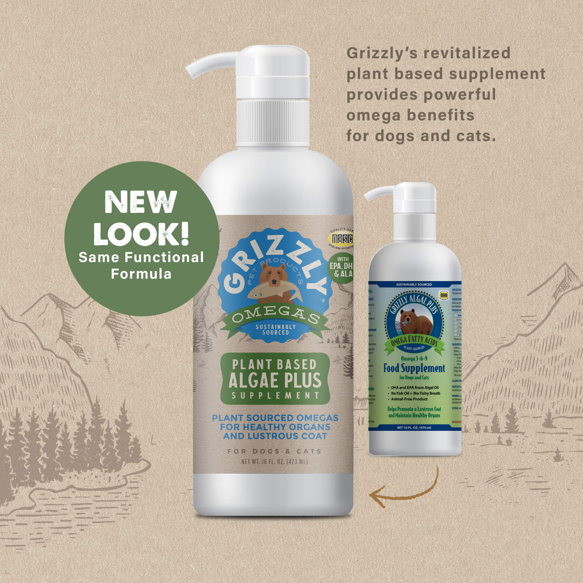 Algae Plus Supplement - Grizzly Pet Products